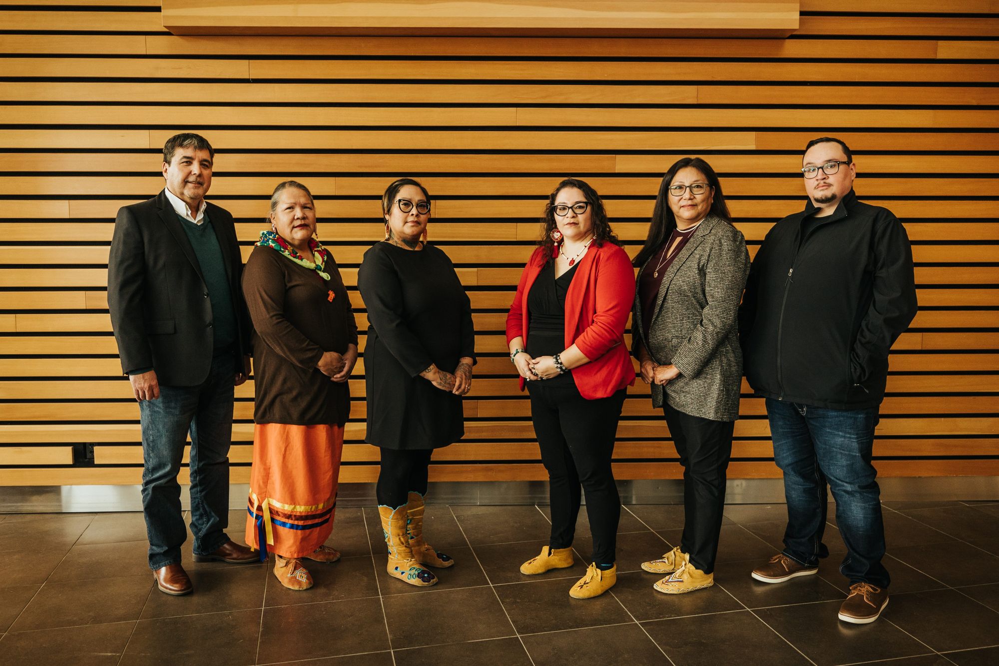 The EleV Navigator Team. From left to right: Leroy Paul Wolf Collar, Ek-Kanakii Mekaisto, Jill Chief Calf, Deserae Yellow Horn, Verona White Cow, Trent Frank.